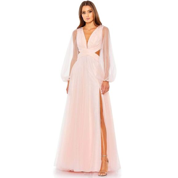 Mac Duggal 70174 - V-Neck Cutout Waist Evening Gown -Size 4 - Picture 2 of 3